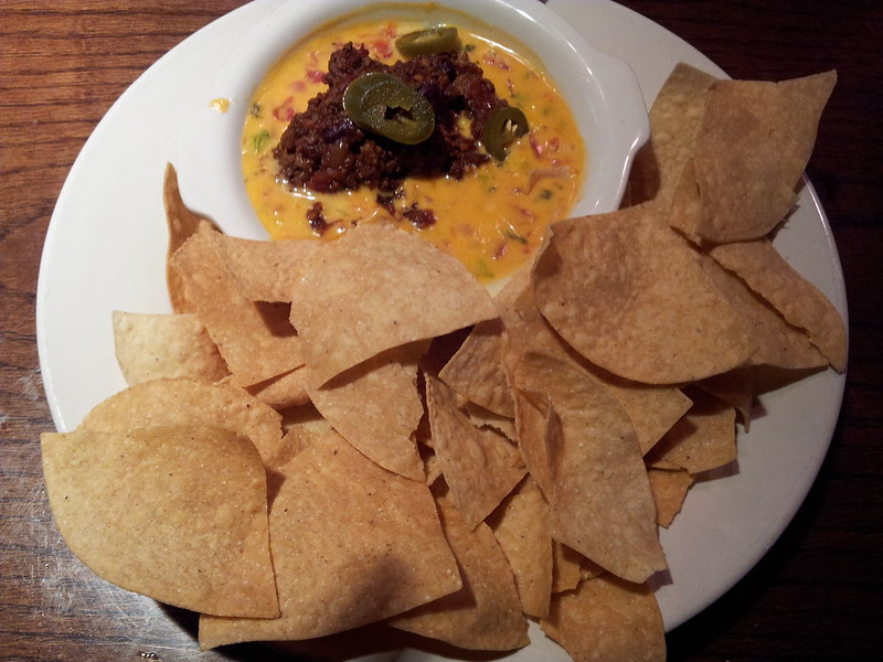 chili con queso with beef